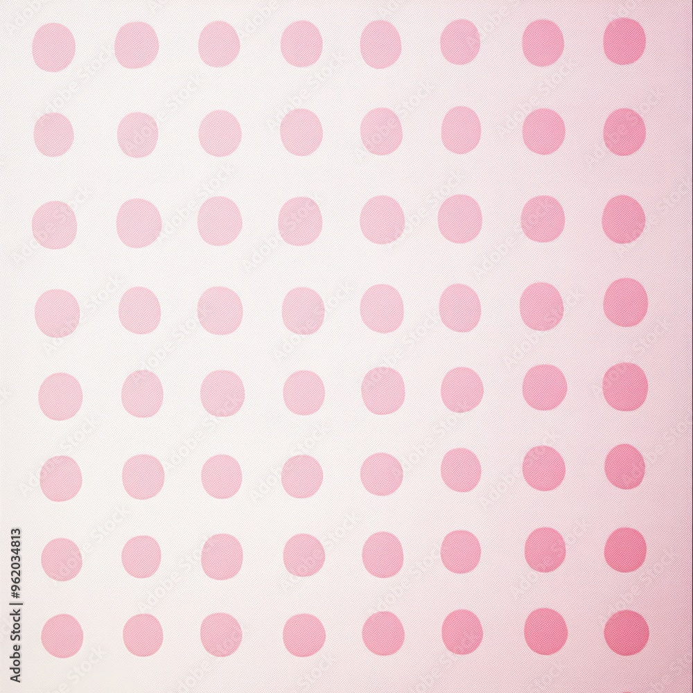Pink Polka Dot Pattern on a White Background Pink Polka Dot Pattern on a White Background