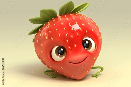 strawberry with a smile