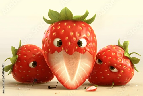 strawberry with a slice