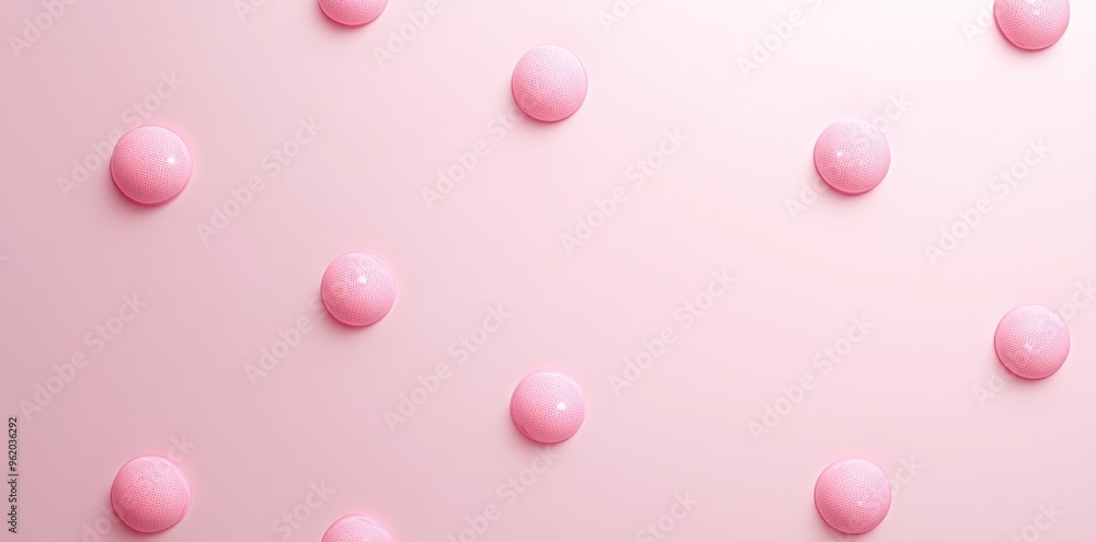 Pink textured spheres on a pink background Pink textured spheres on a pink background