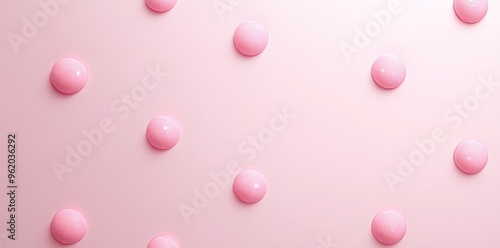 Pink textured spheres on a pink background