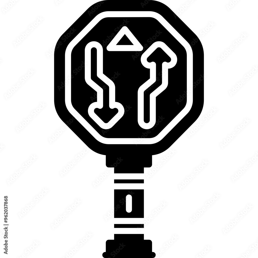 End Divided Highway Sign Icon End Divided Highway Sign Icon