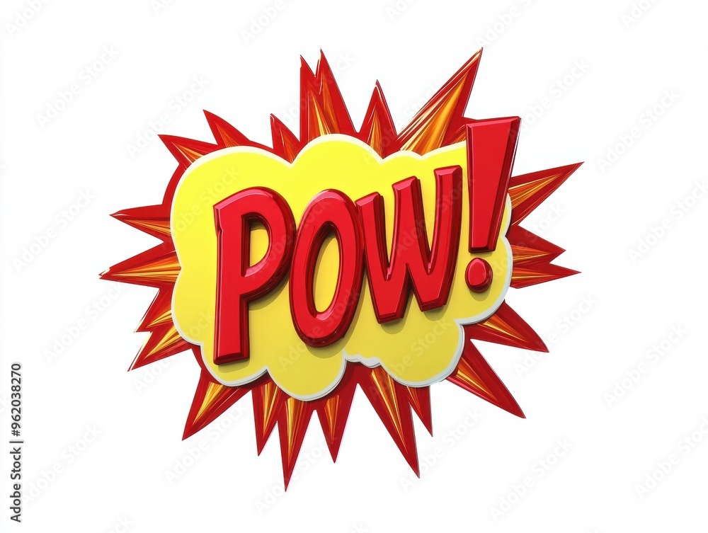 Comic Style Explosion with 'POW!' Graphic Element Comic Style Explosion with 'POW!' Graphic Element
