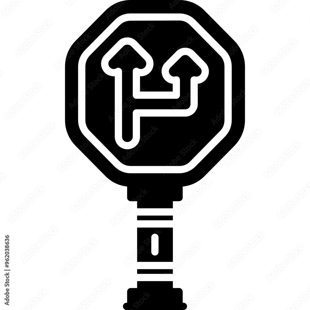 Passing Lane Sign Icon Passing Lane Sign Icon
