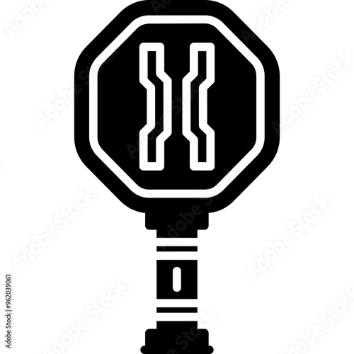 Narrow Shoulder Sign Icon