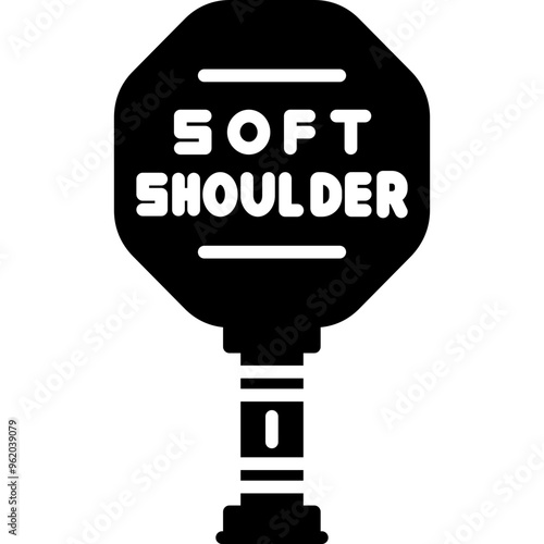 Soft Shoulder Sign Icon