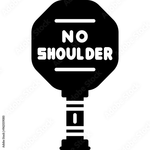 No Shoulder Sign Icon