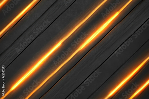 Close-up flat design featuring luminous gold neon lines on a dark background, perfect for modern graphics, banners, or creative projects.