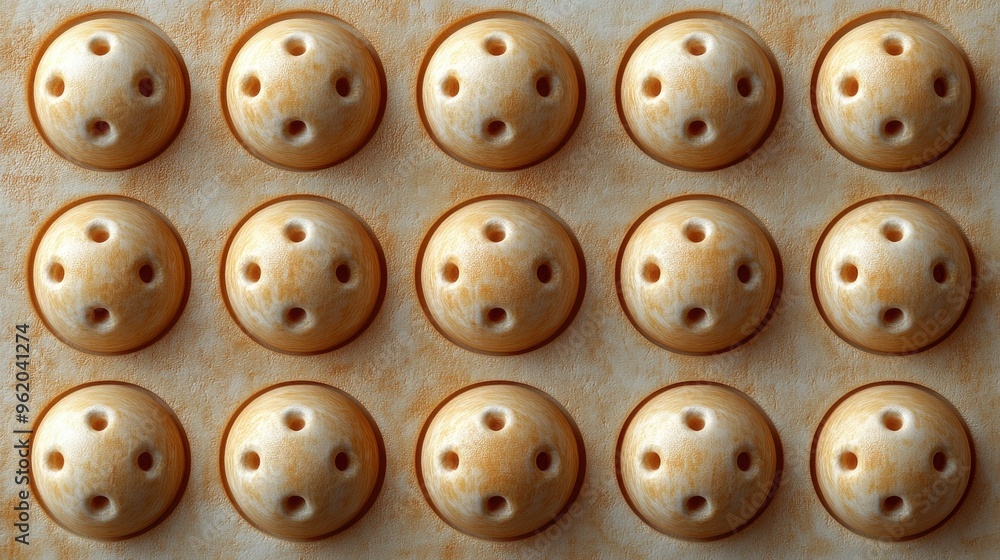 Abstract Pattern of Round Objects with Holes Abstract Pattern of Round Objects with Holes