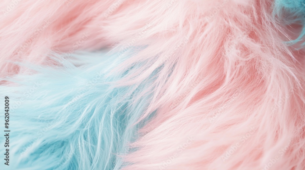 Soft pastel eco-fur texture in baby pink and blue hues, evoking a whimsical, dreamy atmosphere, perfect for minimalist design or crafting inspiration. Soft pastel eco-fur texture in baby pink and blue hues, evoking a whimsical, dreamy atmosphere, perfect for minimalist design or crafting inspiration.