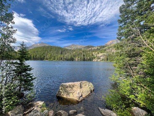 lake and mountains