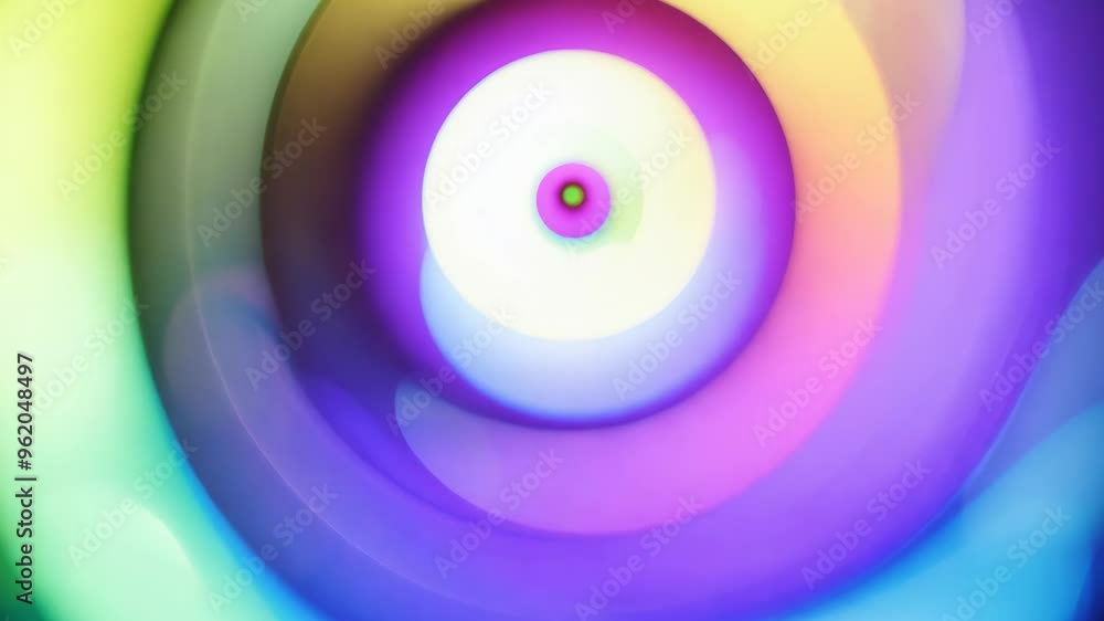 Rotating Rainbow Spirals with Soft Bokeh Lights Twinkling Rotating Rainbow Spirals with Soft Bokeh Lights Twinkling