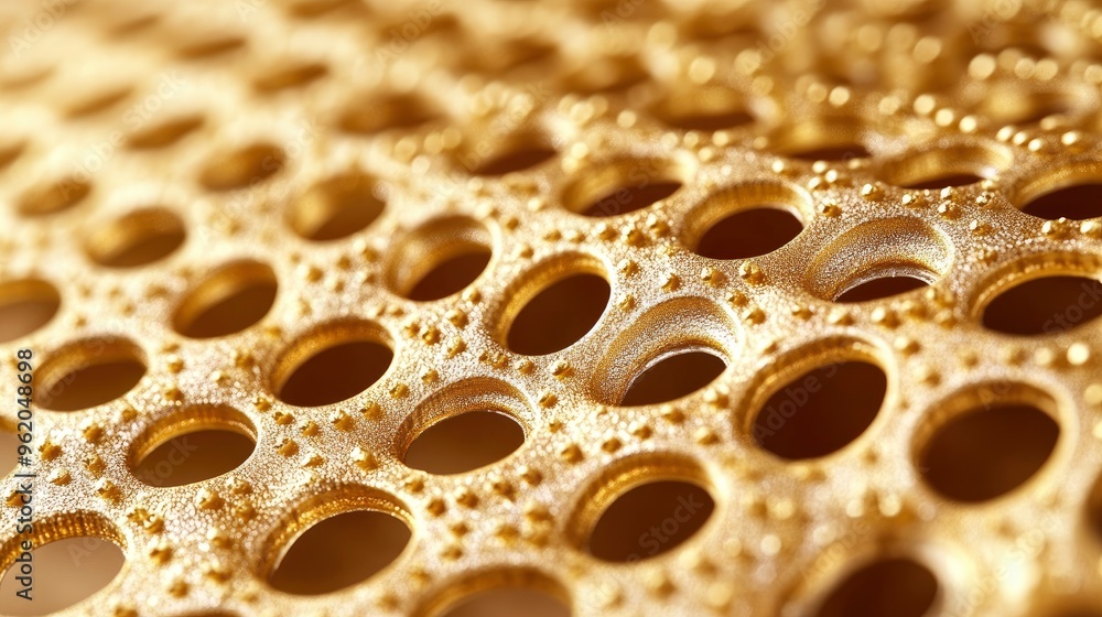 Obraz premium Abstract Gold Perforated Pattern Texture