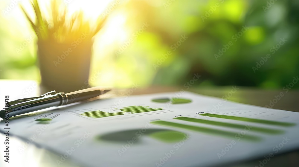 A close-up view of a pen and graphs on paper with a soft green background, symbolizing growth and analysis in a peaceful workspace. A close-up view of a pen and graphs on paper with a soft green background, symbolizing growth and analysis in a peaceful workspace.