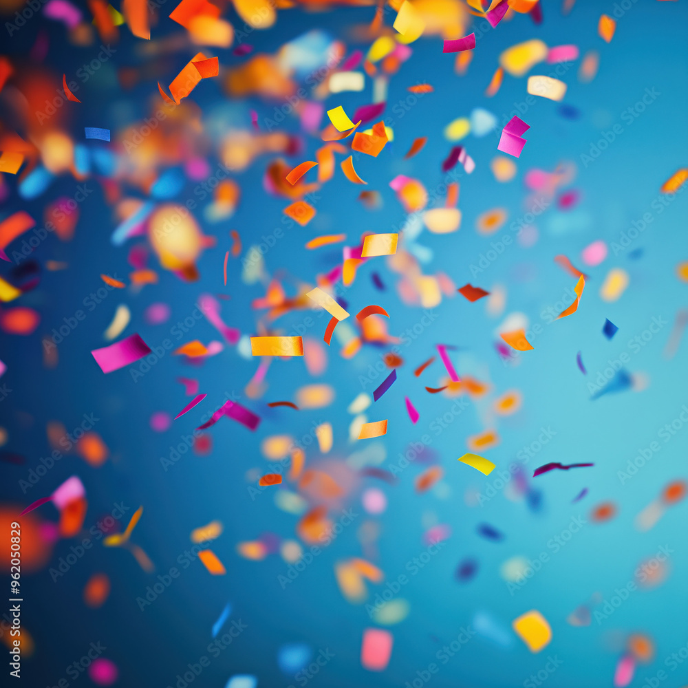 Celebration Confetti Falling, With A Blur And Abstract Background Celebration Confetti Falling, With A Blur And Abstract Background