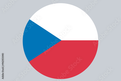  Czech Republic flag button