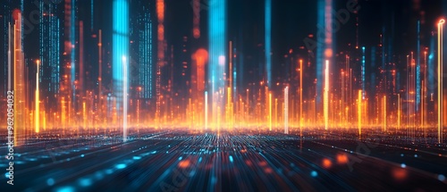 photography concept of data analysis for cost reduction driven by the optimization imperative visualizing insights trends and strategic savings with copy space for text