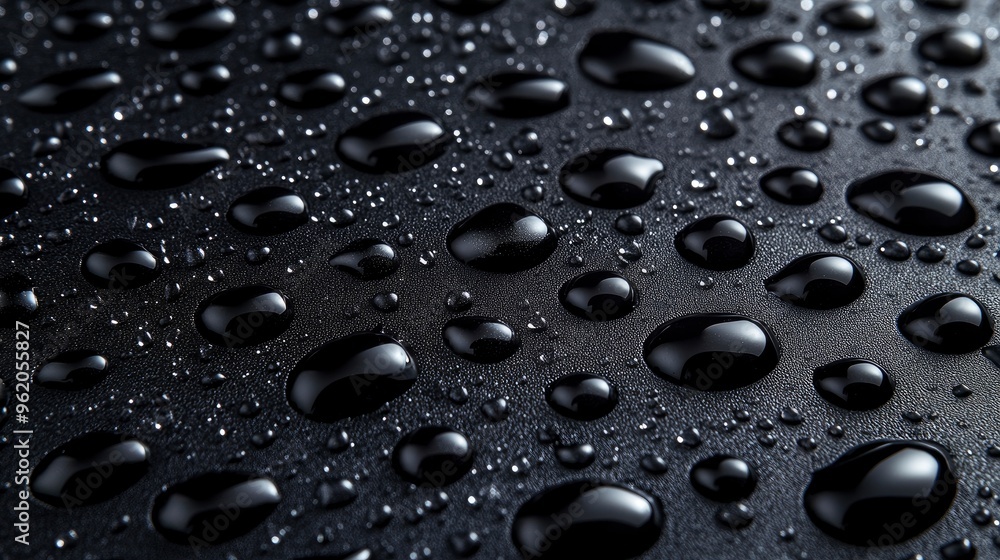Abstract Water Drops on Black Background Abstract Water Drops on Black Background