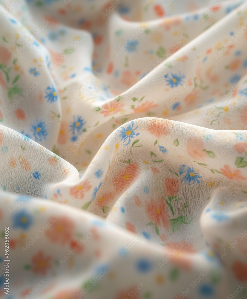 calico print fabric, small floral pattern in pastel colors, soft natural lighting calico print fabric, small floral pattern in pastel colors, soft natural lighting