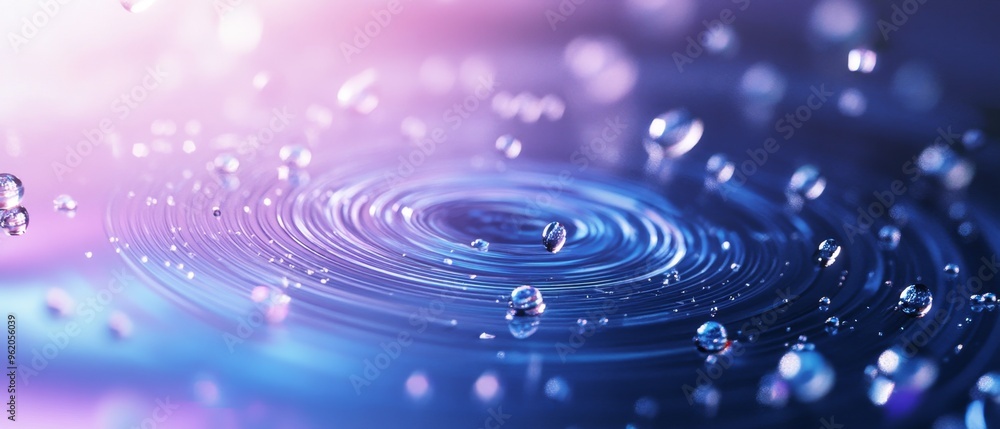 Abstract scene of water droplets floating above a futuristic touchscreen, with dynamic lighting and advanced technology Abstract scene of water droplets floating above a futuristic touchscreen, with dynamic lighting and advanced technology
