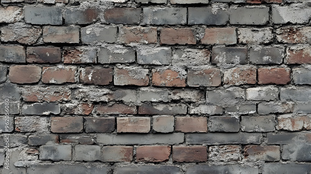 Fototapeta premium 99. Textured, aged brickwork with uneven surfaces