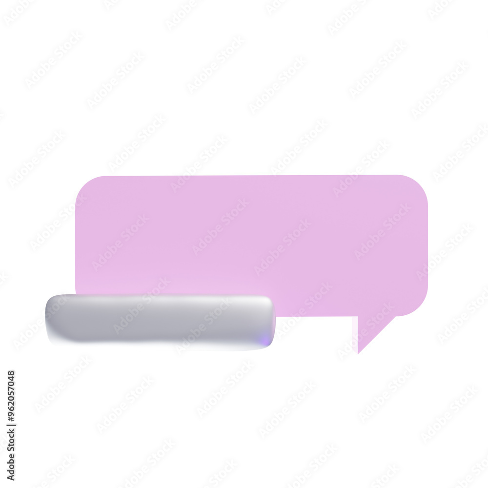 3d minimalist pink chatbox 3d minimalist pink chatbox