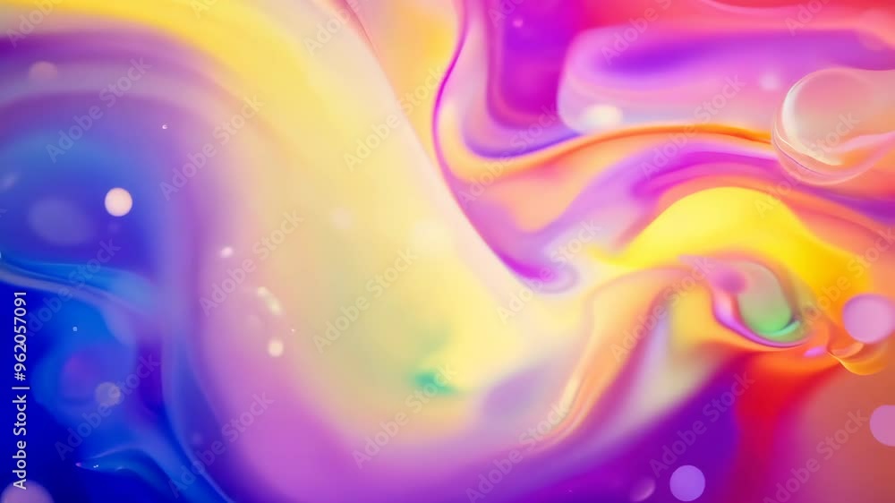 Flowing Rainbow Plasma with Soft Bokeh Particles Hovering