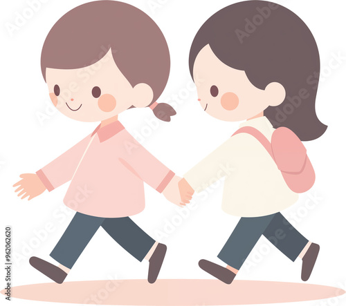 a sister who goes to school hand in hand