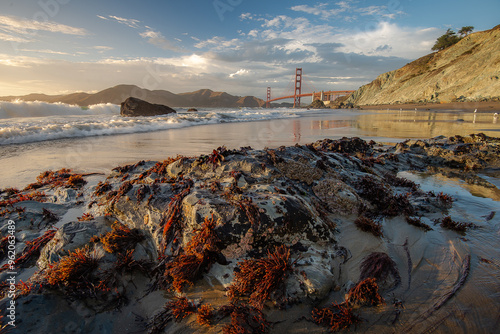 Golden Gate Bridge and Pacific Ocean photo