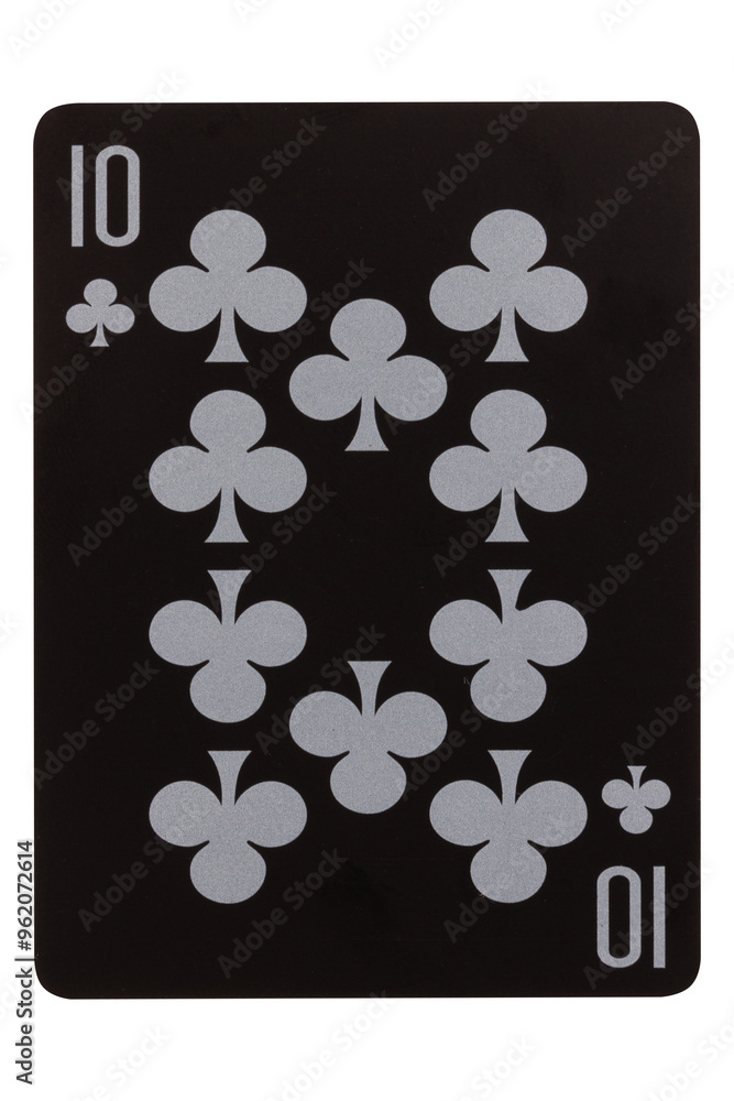 Fototapeta premium card deck gambilng ten isolated on white background