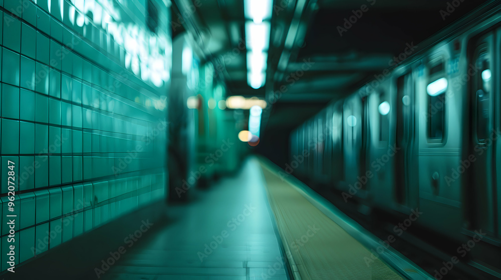 Fototapeta premium Into The Night Subway Perso