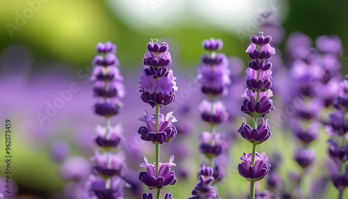 Lavender flowers in the garden photo