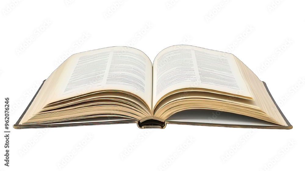 An Open Book Displaying Its Pages On a Isolated Background An Open Book Displaying Its Pages On a Isolated Background