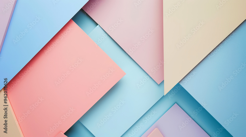 Abstract Geometric Background With Pastel Colors. Abstract Geometric Background With Pastel Colors.