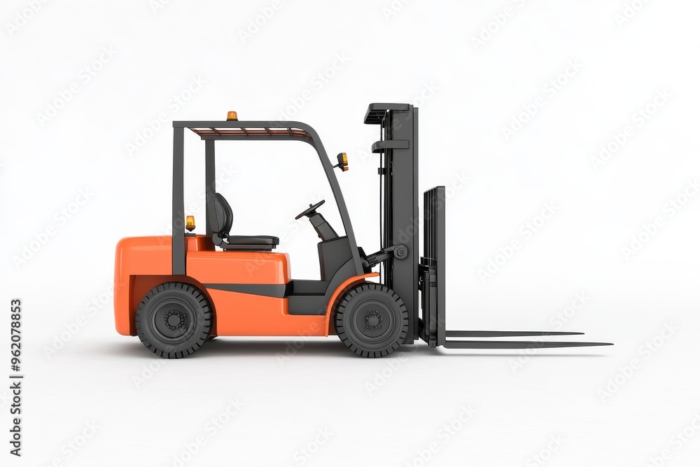 Forklift on white background Forklift on white background
