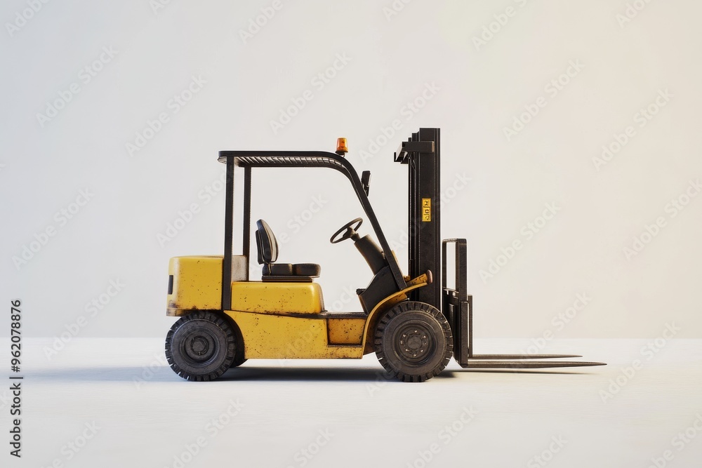 Forklift on white background Forklift on white background