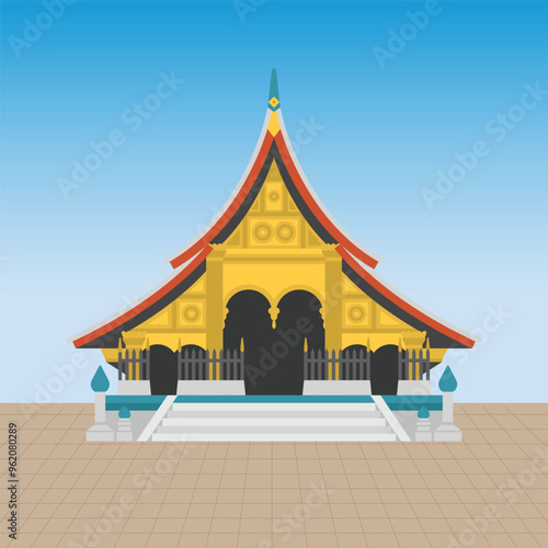 Vat Xieng Thong is located in Luang Prabang, Laos, Luang Prabang means "the place of the Buddha," for the sacred image of Buddha from which kings would derive their divine right.