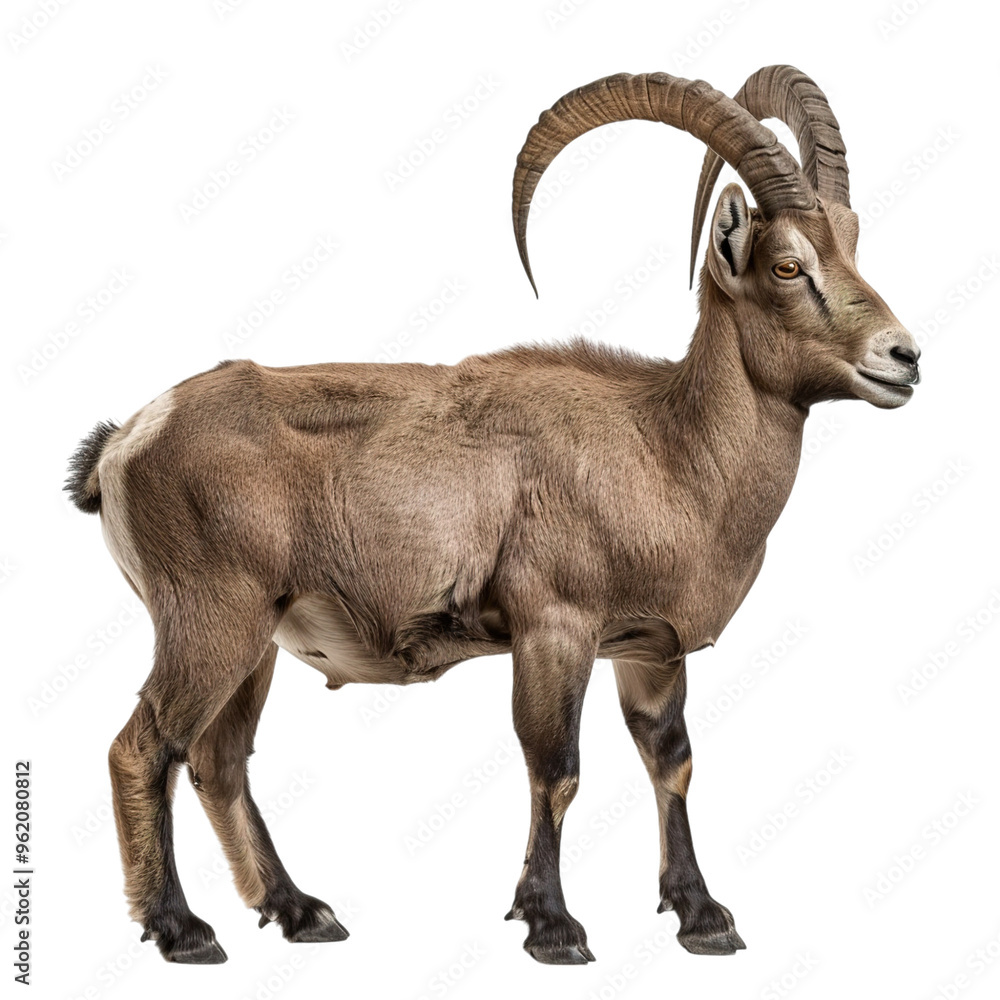 Fototapeta premium mountain goat isolated on white