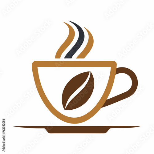 Coffee Cup Logo Art Illustration