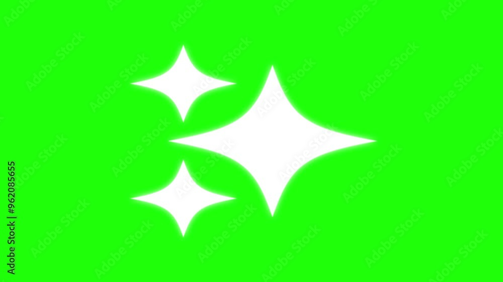 Twinkling stars animation, white cartoon, flat, vector, doodles style stars blinking, glitter on green screen background, night sky. ellipse star animation, white star Twinkling stars animation, white cartoon, flat, vector, doodles style stars blinking, glitter on green screen background, night sky. ellipse star animation, white star