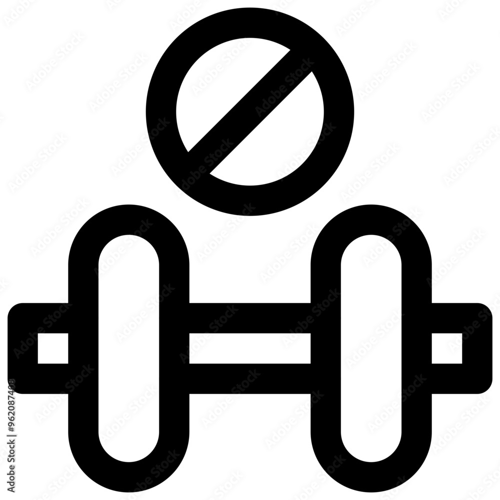 Avoid strenuous exercise. Editable stroke vector icon. Avoid strenuous exercise. Editable stroke vector icon.