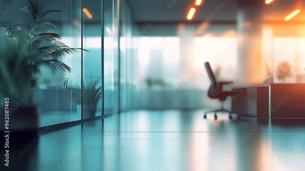 Empty blurred modern office for backgrounds Empty blurred modern office for backgrounds