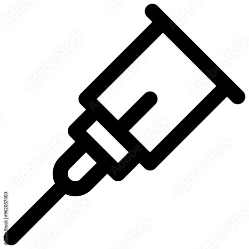 Blood tube holder. Editable stroke vector icon.
