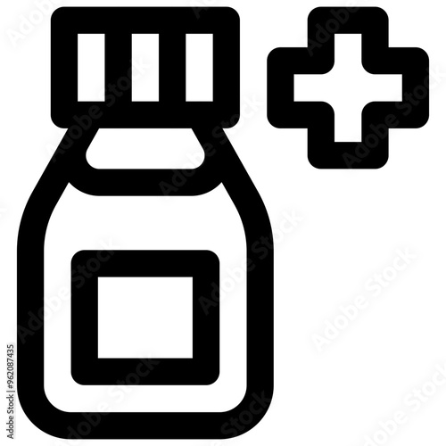 Rubbing alcohol. Editable stroke vector icon.