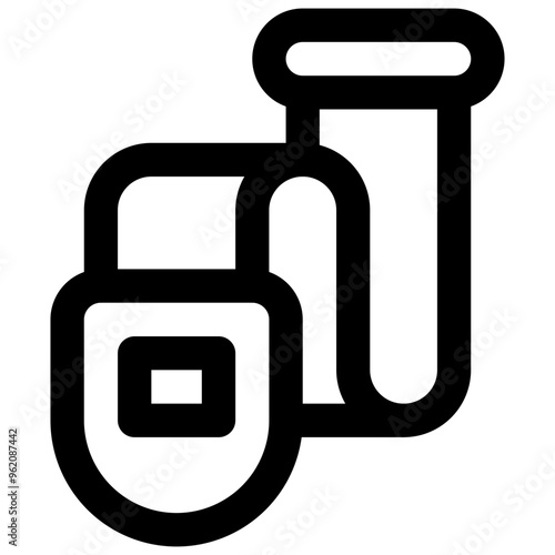 Quick release tourniquet. Editable stroke vector icon.