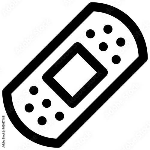 Sticking plaster. Editable stroke vector icon.
