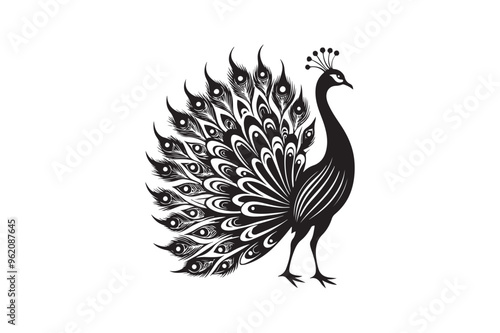 Peacock silhouette vector illustration, Peacock silhouette vector , Peacock silhouette , Peacock silhouette PNG.