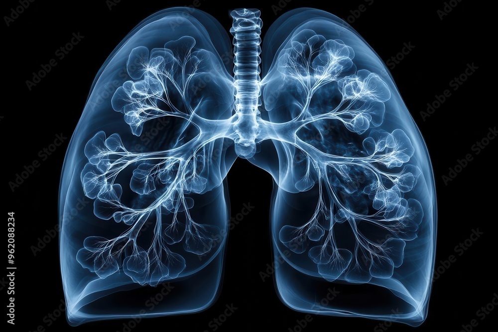 intricate xray image of human lungs highlighted inflammation detailed bronchial tree stark contrast medical precision intricate xray image of human lungs highlighted inflammation detailed bronchial tree stark contrast medical precision