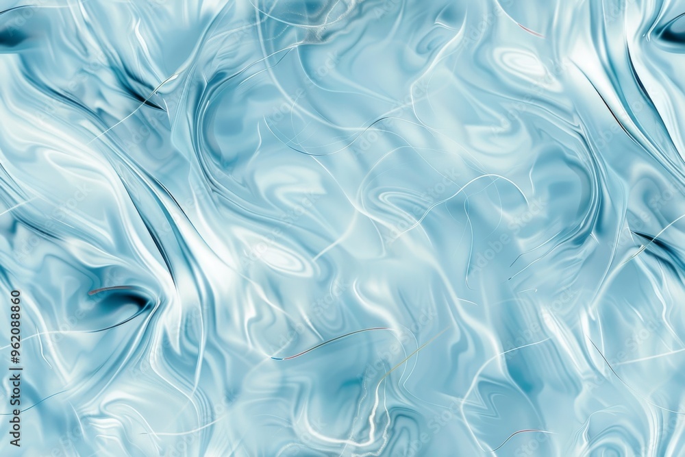 Obraz premium A digital rendering of a blue liquid marble with swirls and streaks