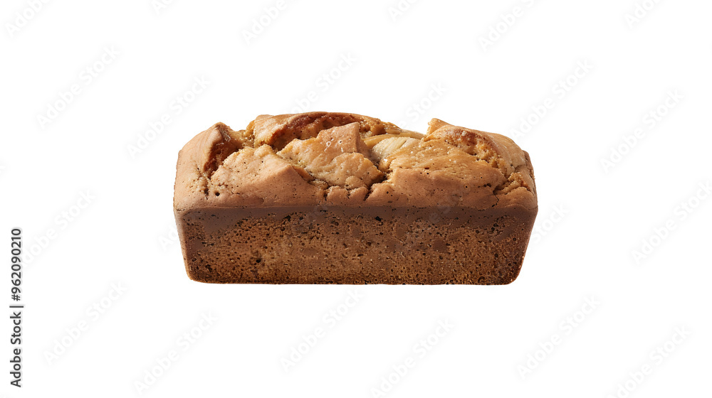 Delicious Peanut Butter Banana Bread on Transparent Background for Food Photography and Design Projects Delicious Peanut Butter Banana Bread on Transparent Background for Food Photography and Design Projects
